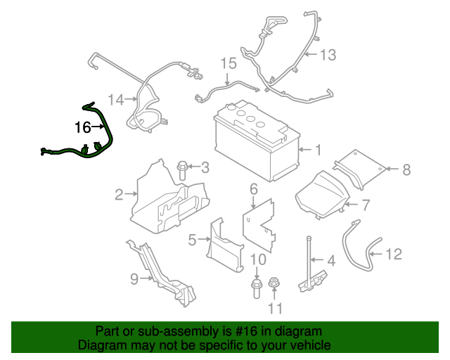 2016 Volvo S80 Negative Cable 981677 | TascaParts.com