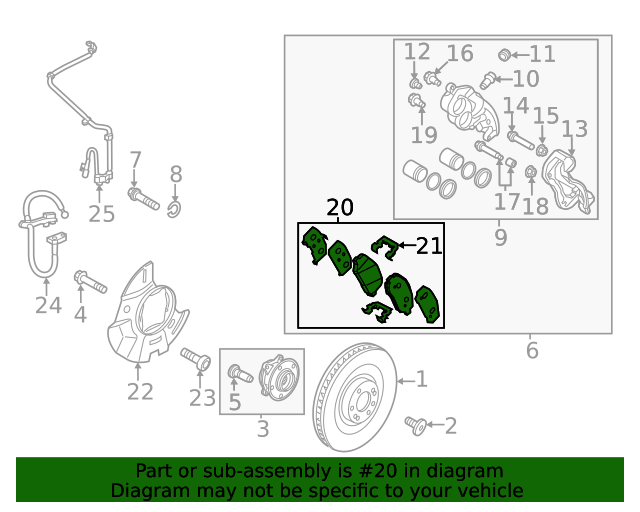 Genuine Brake Pads Front for 20192020 Hyundai Santa Fe Part 58101