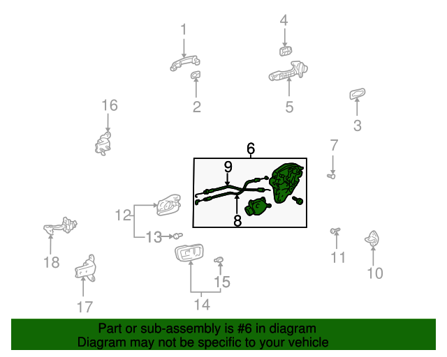 20012007 Toyota Highlander Door Lock Actuator Motor 6905048030 Toyota Parts Center
