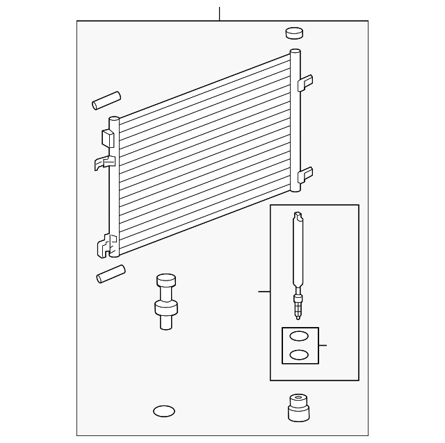 Kool Vue A/C Condenser With Receiver Drier For 2011-2013 Buick Regal (4Cyl 2.0L) - Replaces 39001265