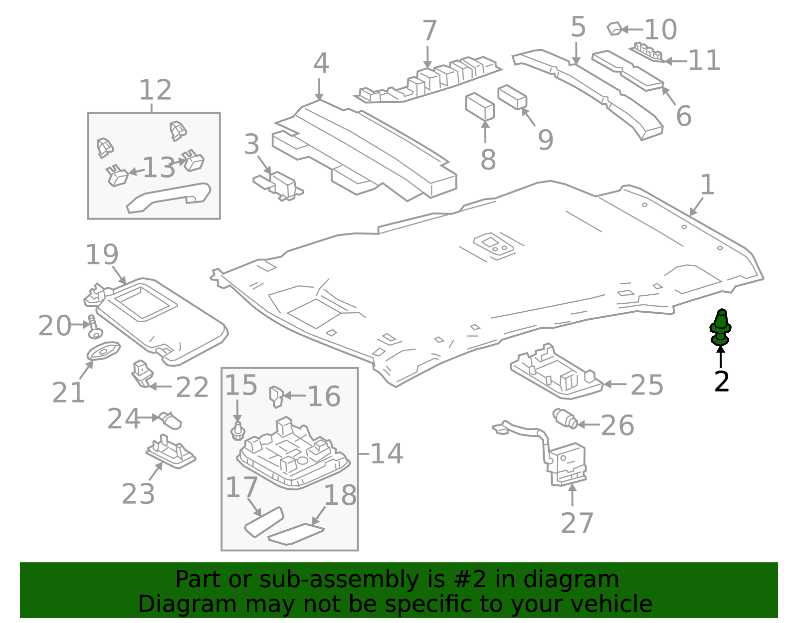 Headliner Clip - Toyota (90467-05168-A0)