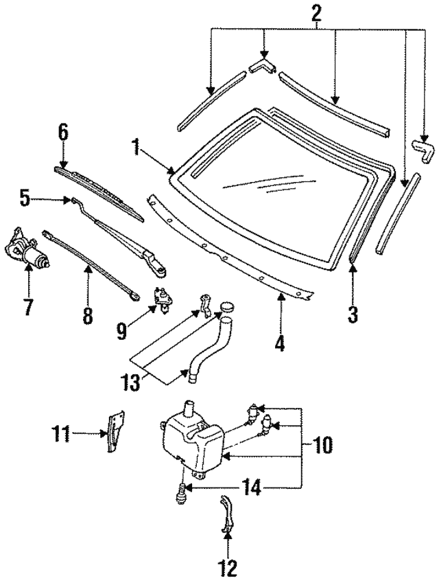 Reveal Molding 1989-1994 Nissan 240SX (72750-52F10) Image