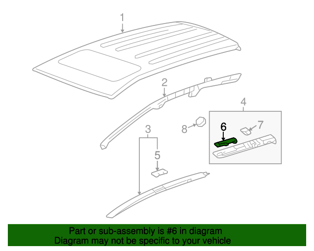 2007-2011 Honda CR-V Lid C, R Roof Side Garnish 75233-SWA-003 ...