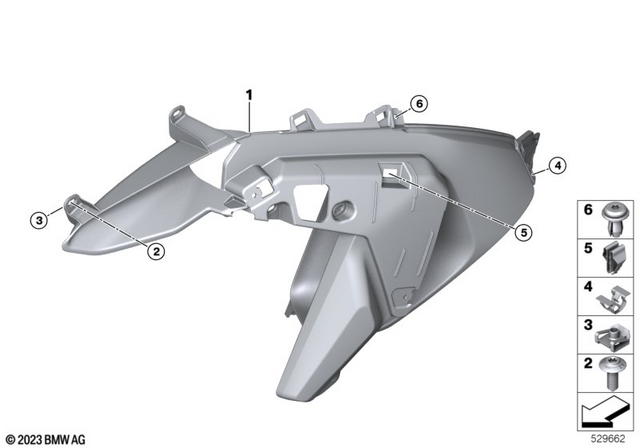 46631541482 - Exhaust Duct Right 2022-2024 BMW-Motorrad R 1300 GS  