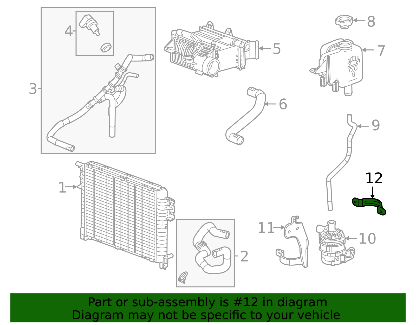 Charge Air Cooler Coolant Pump Bracket - Cadillac (84152079)