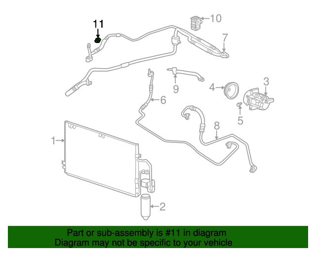 13587668 Air Conditioning Refrigerant Pressure Sensor 20002023 GM GM