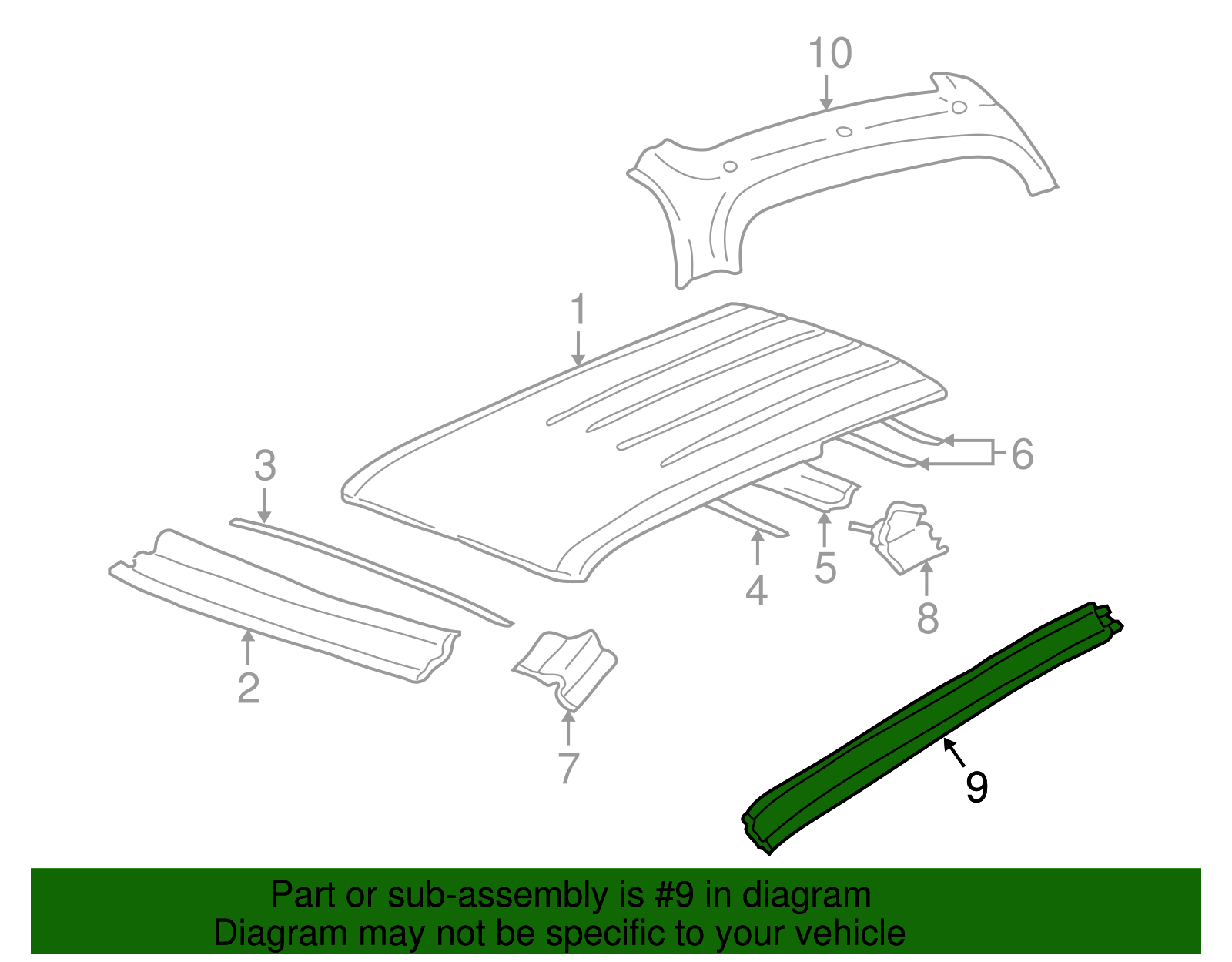 Roof Rail - GM (89025325)