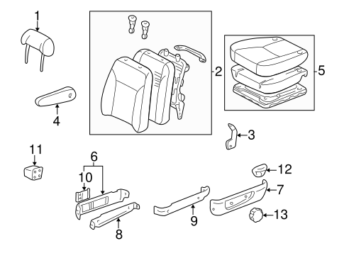 Front Seat Components for 1999 Toyota Sienna #0