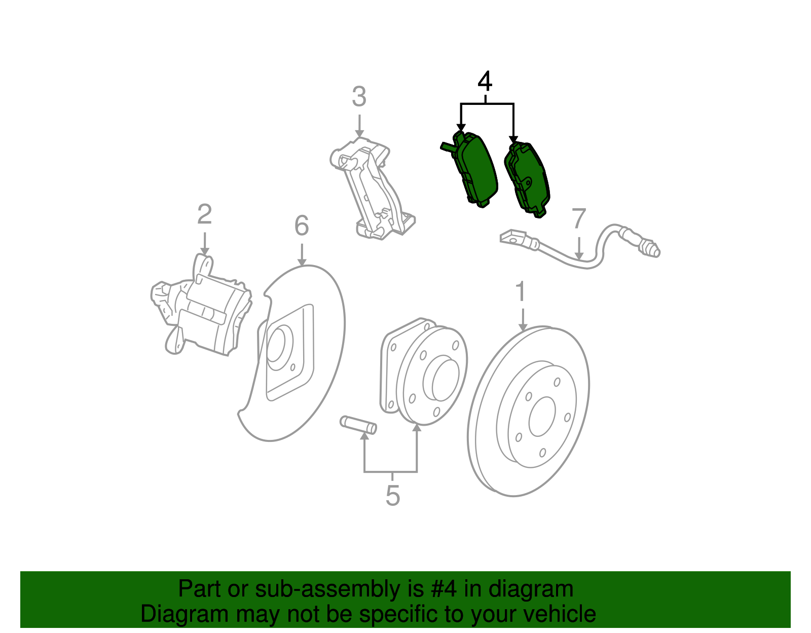 Pad Kit, Rear Disc Brake - Cadillac (89060217)