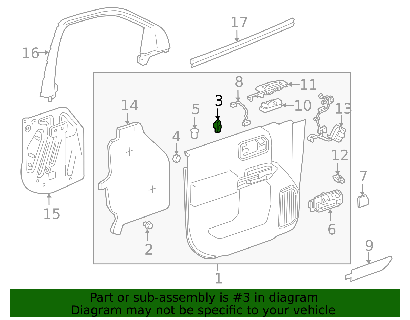 Door Trim Panel Retainer - GM (11603735)