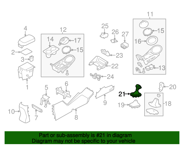 467203W050WK Shift Knob 20112016 Kia Sportage My Kia Parts