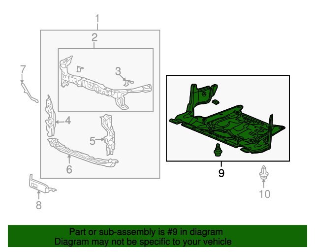 Genuine OEM Acura Lower Shield Part 74110TL2A00 Acura Parts For Less