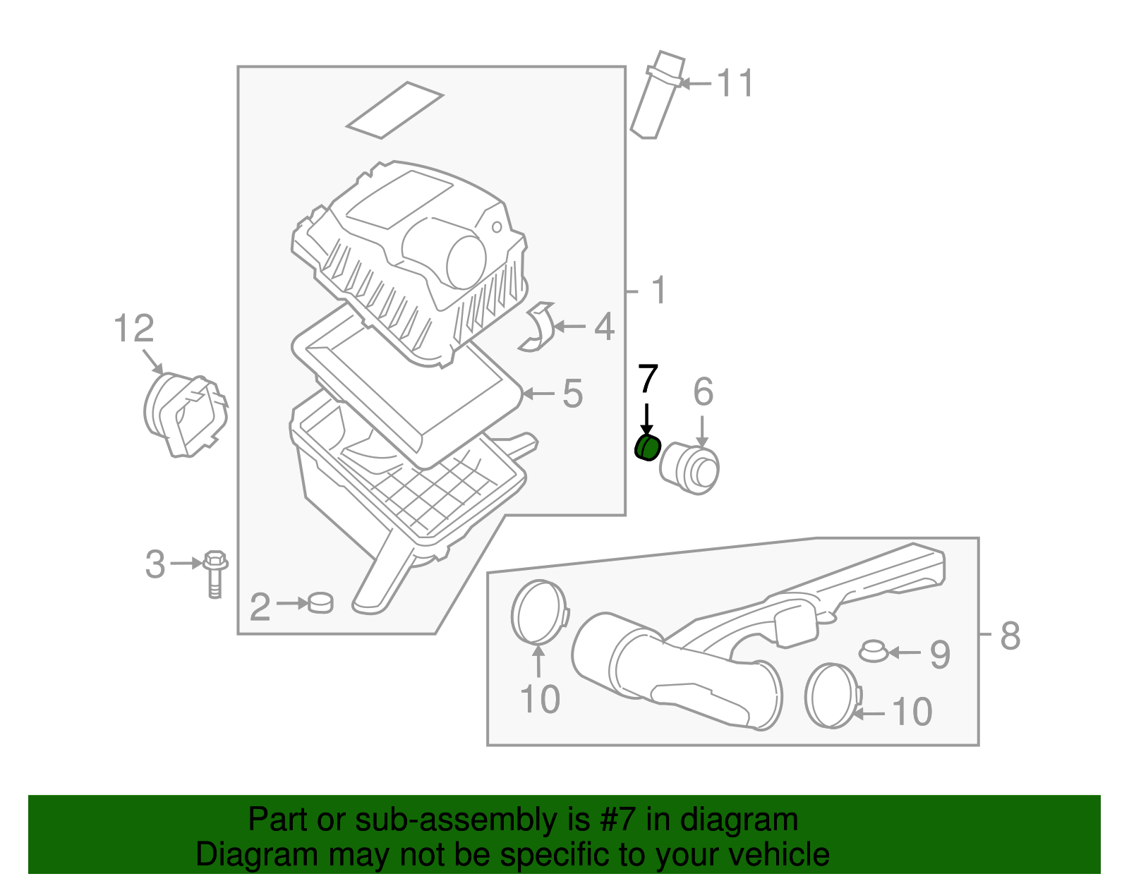 Air Cleaner Air Restriction Indicator Grommet - GM (25861130)