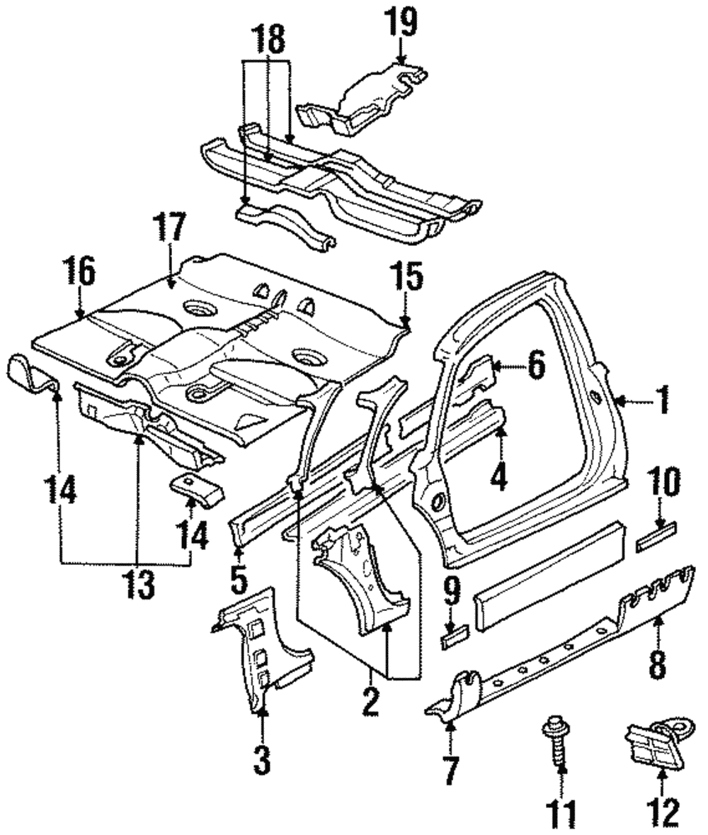 Molding Kit, Rkr Panel Rear - GM (88892093)