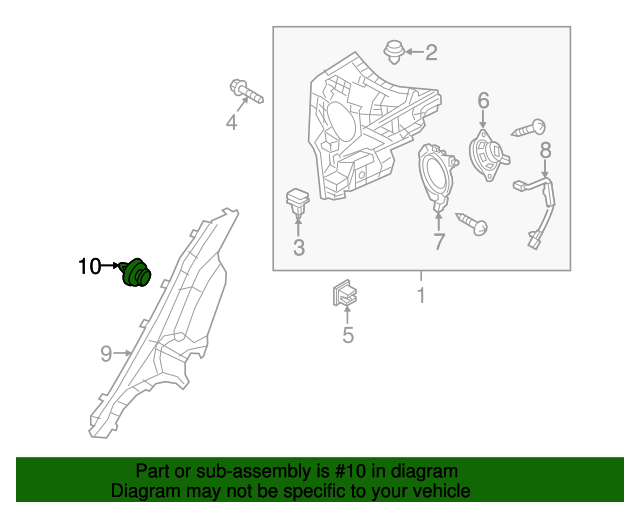19992019 Mazda Body CPillar Trim Panel Clip GE4T68865A QuirkParts