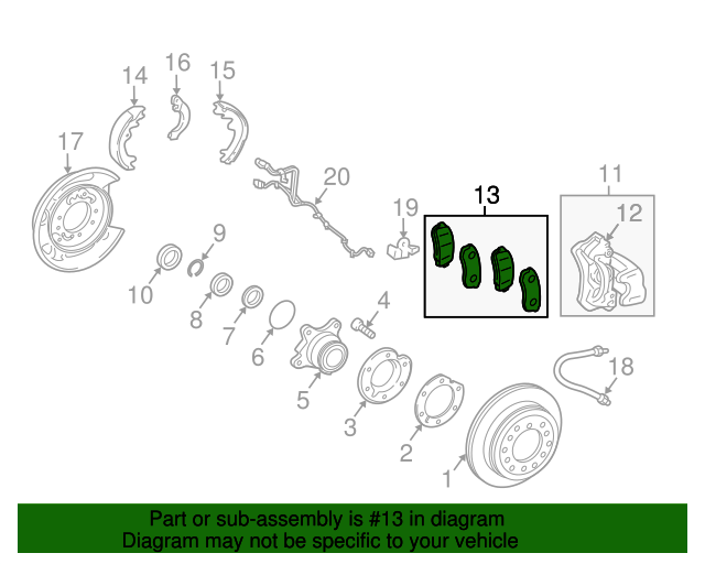0446660140 Disc Brake Pad Set Rear For 20102023 Lexus GX460 Lexus