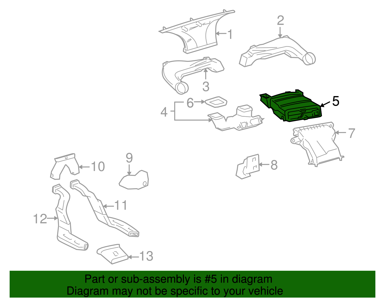 Center Duct - Toyota (55081-52010)