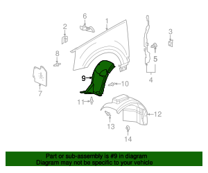 2004-2009 Cadillac SRX Passenger Side Front Bumper Fascia Extension ...
