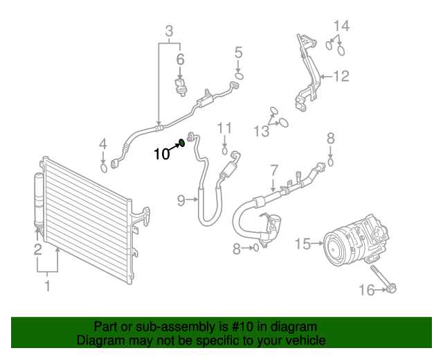 Genuine OEM Front AC Line ORing Part LR031797 Fits 20112016 Land