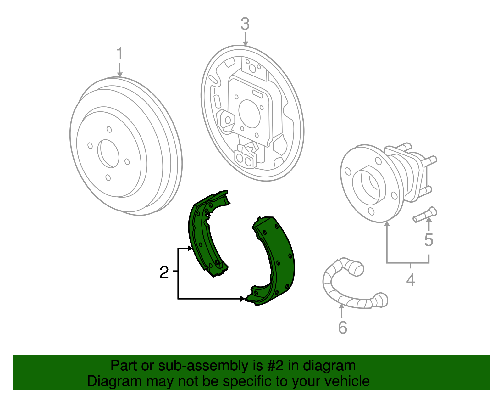 Shoe Kit, Rear Brake - GM (19256491)