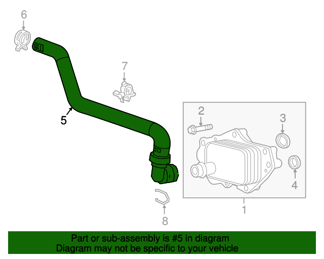 20182019 GM Radiator Inlet Hose 84129273