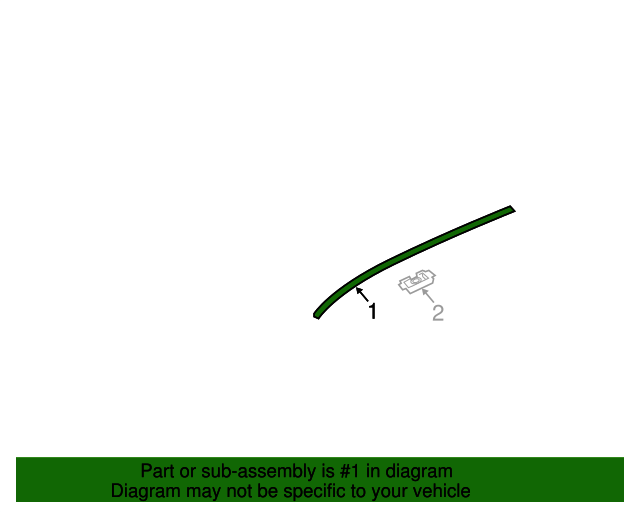 20122020 Chevrolet Sonic Driver Side Roof Panel Joint Finish Molding