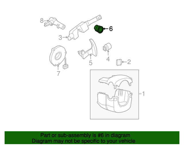 20082014 Nissan Ignition Switch 251501LB0A Nissan Parts Plus