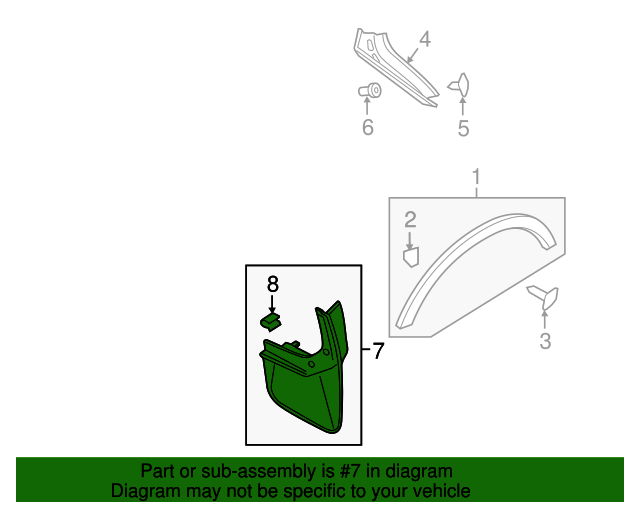 20092019 Ford Escape Splash Guards Molded Rear DJ5Z16A550BA