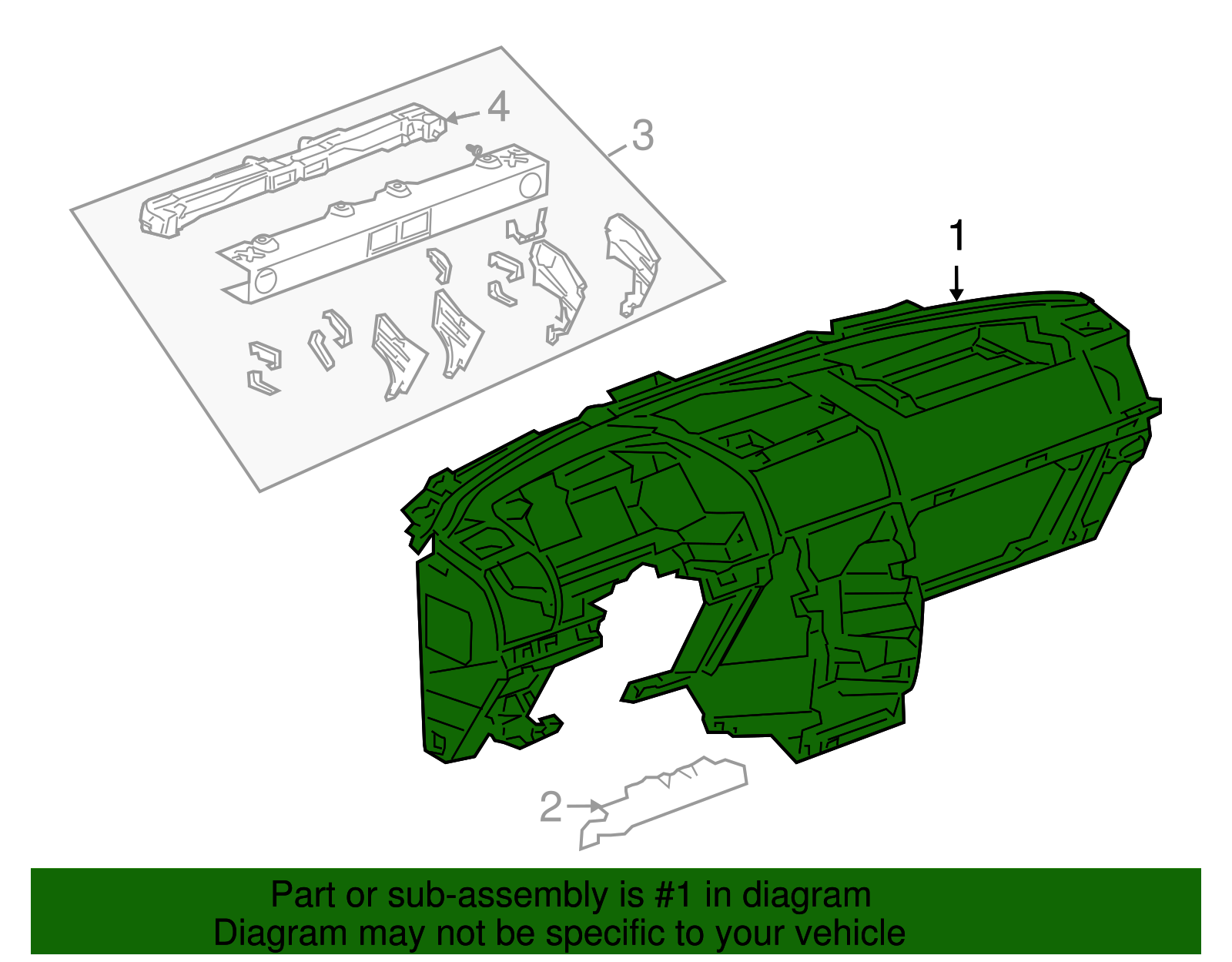 Instrument Panel - GM (89044069)