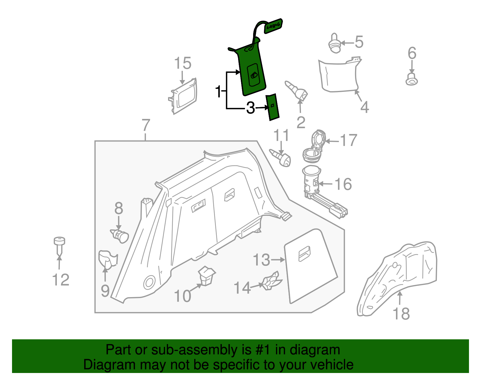 Front Trim - Volkswagen (7L6-867-242-AG-3U5)