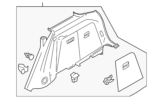Quarter Trim Assembly - Volkswagen (7L6-867-038-CC-NWK)