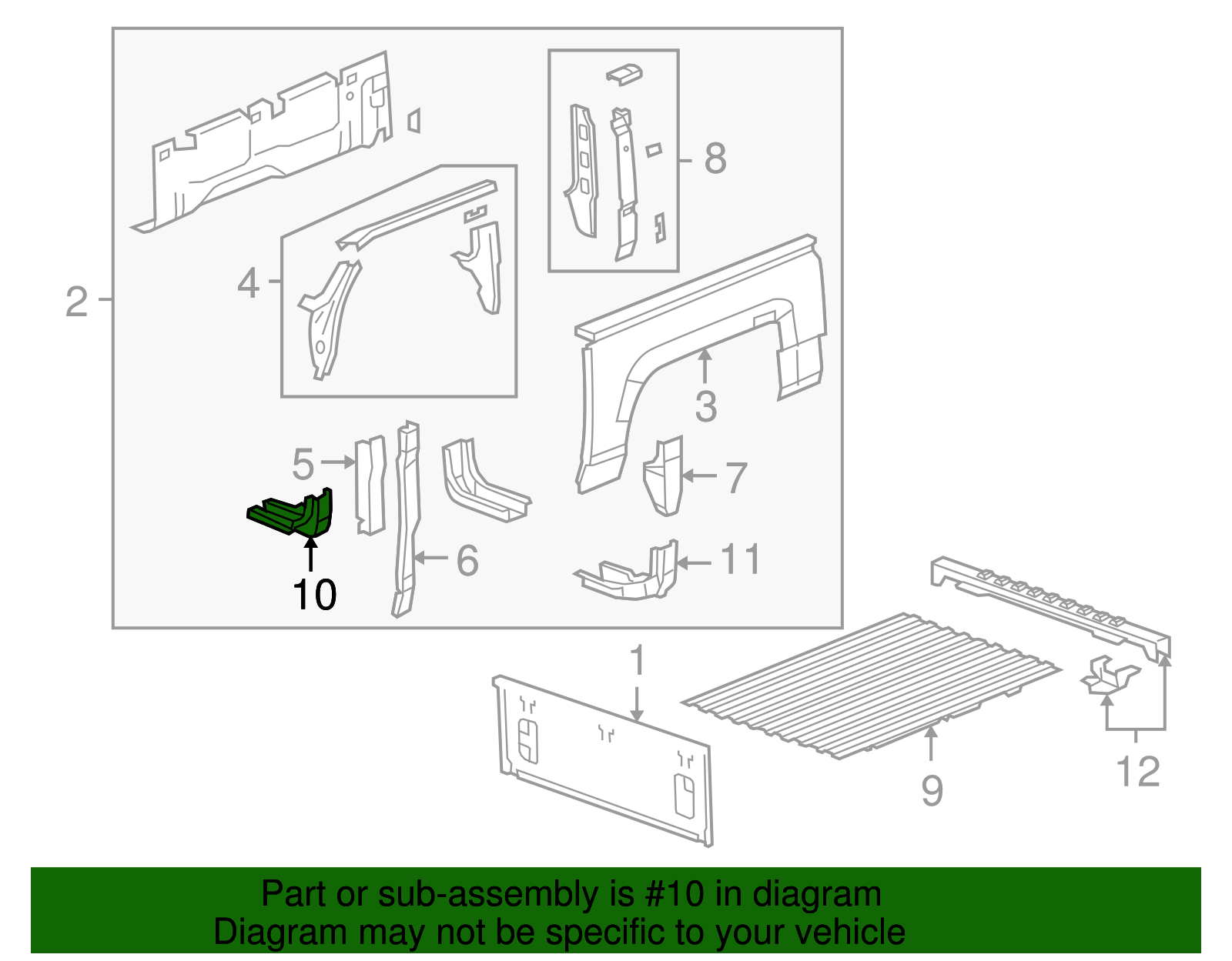 Reinforcement Assembly-Pubx Pltf   Front Cr Sill - GM (94731052)