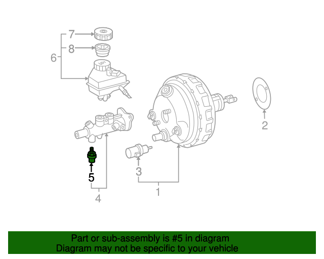20032012 MercedesBenz Brake Fluid Pressure Sensor 002542841865