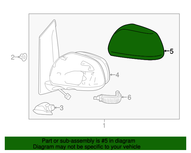 20112020 Toyota Sienna Mirror Cover Silver DRIVERS SIDE 8794508010 Toyota Parts Center