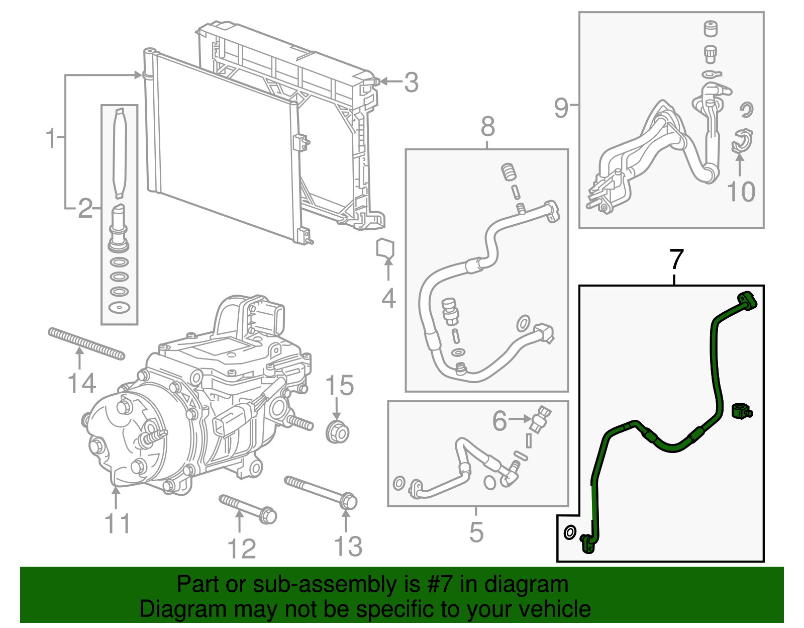 A/C Condenser and Evaporator Hose - GM (84036693)