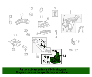 thumbnail image 2 of Engine Air Intake Resonator Chamber For Honda Accord 2008-2012 - OEM 17230R40A00 Replacement 2 of 10