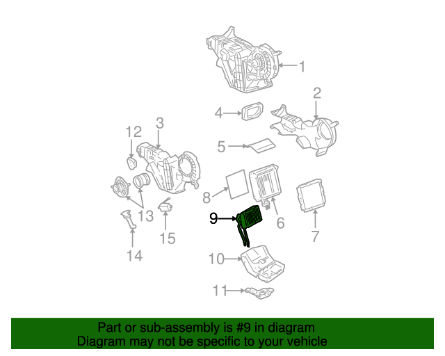 20002006 GM Auxiliary Heater Core 52478848