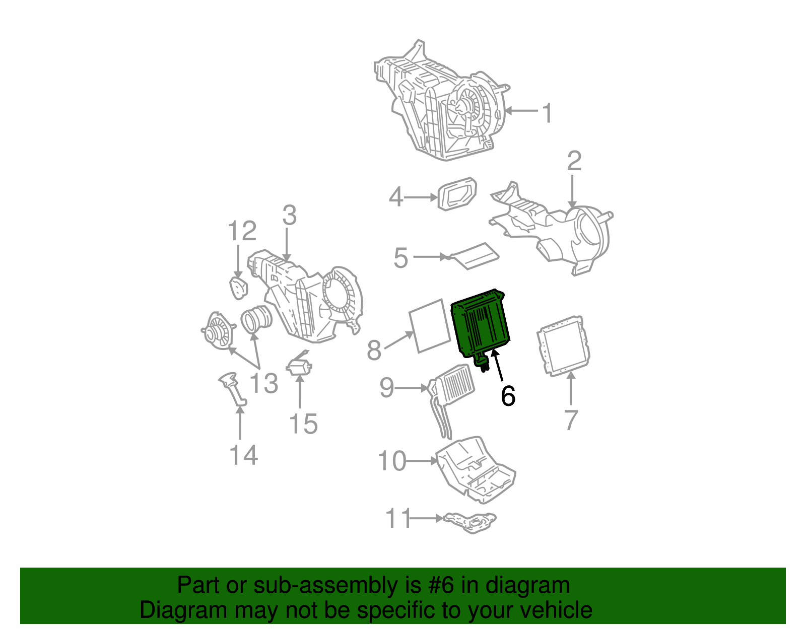 Auxiliary Air Conditioning Evaporator Core - GM (89019057)