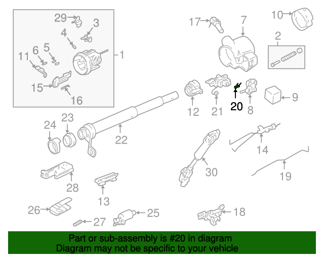 19842002 GM Dimmer Switch Actuator 7827028 GM Parts Online