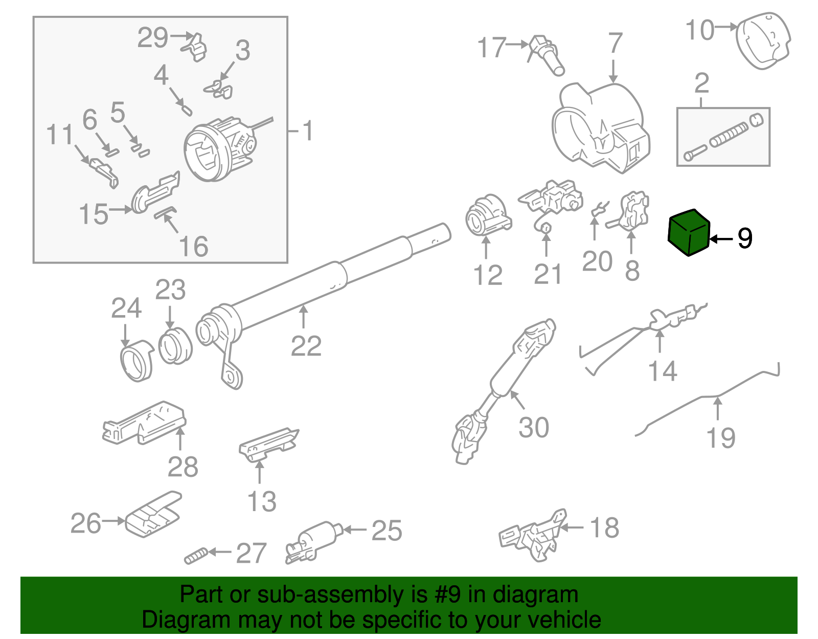 Steering Column Housing Cap - GM (7839666)