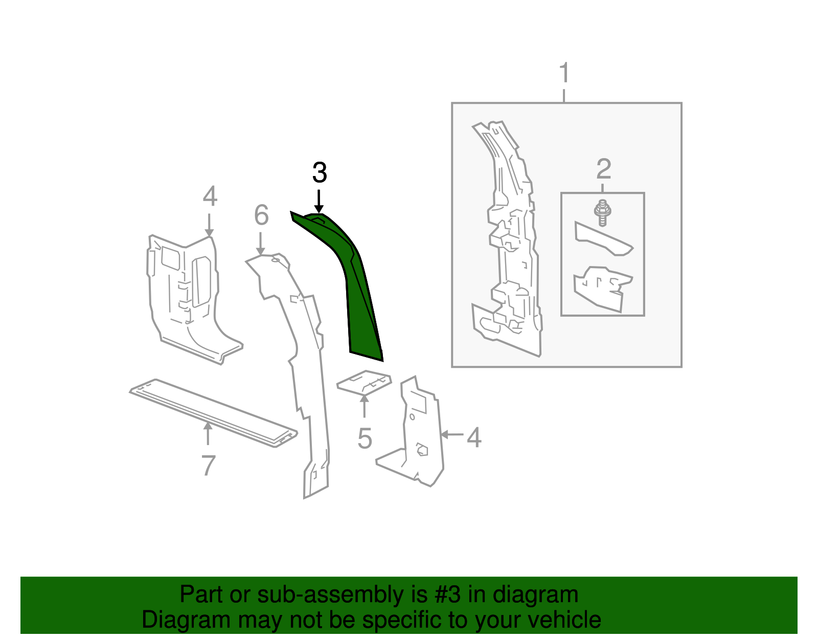 Panel, Black Body Opg Frm Side Fil Upper - GM (15791563)