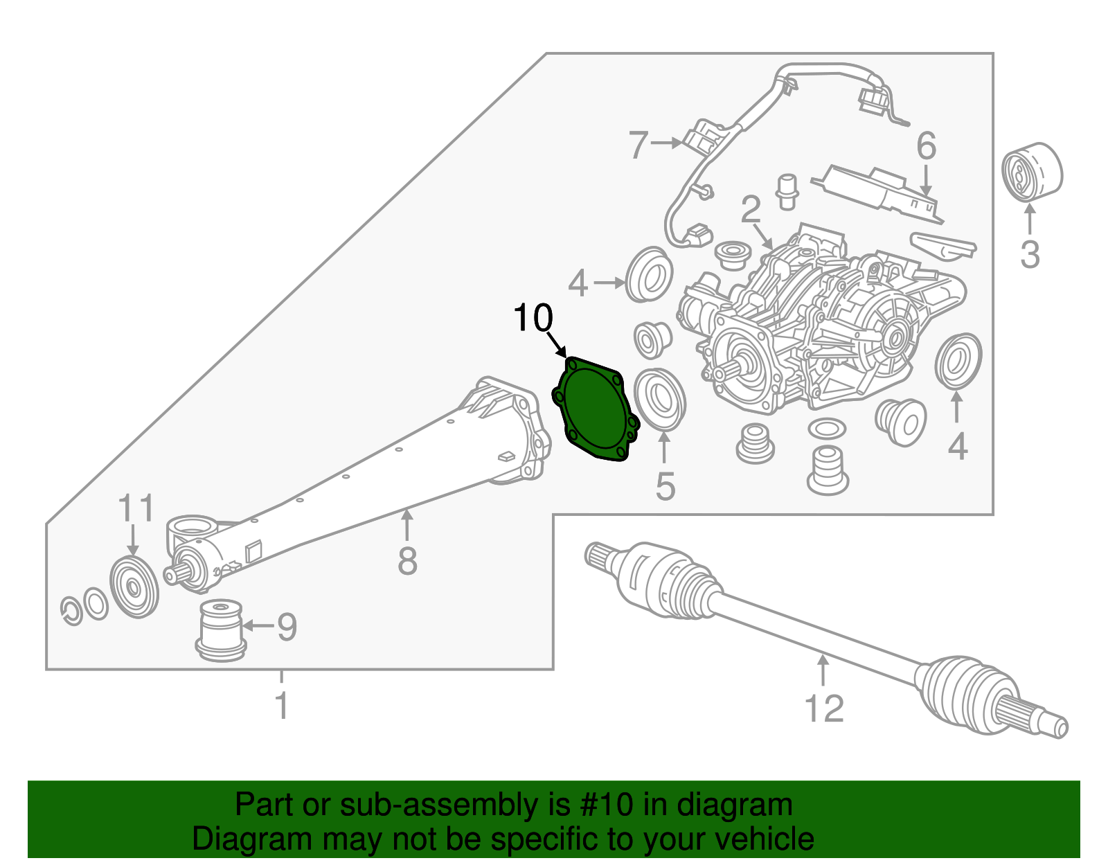 Rear Wheel Drive Differential Carrier Housing Gasket - GM (84386387)