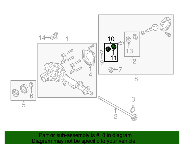 20112016 Ford OEM NEW 20122016 Ford F250 Super Duty Front Outer Pinion Bearings BC3Z4621A