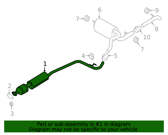 20182021 Ford Transit Connect Front Muffler KV6Z5E212E