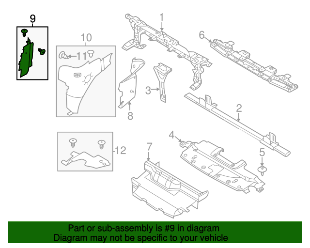 9L1Z8311A Air Deflector 20072014 Ford Expedition Ford OEM Parts