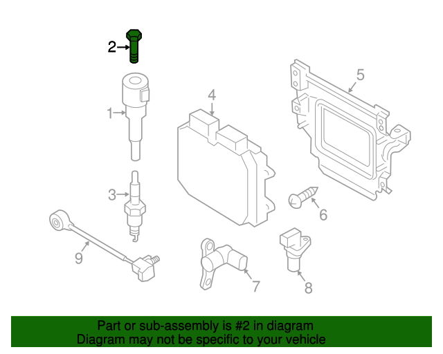 20122013 Mazda 3 Ignition Coil Bolt 9YA940608