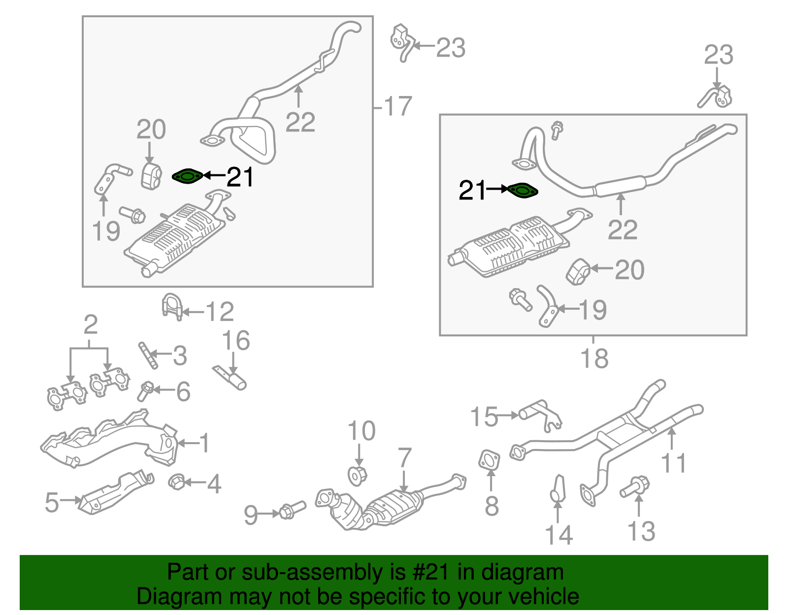 Catalytic Converter Gasket - Ford (E9AZ-5E241-A)