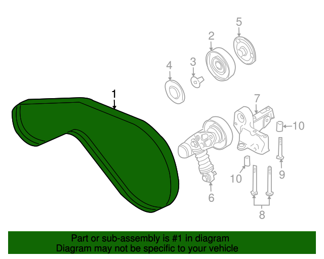 20072012 Audi Serpentine Belt 079903137AA Audi USA Parts