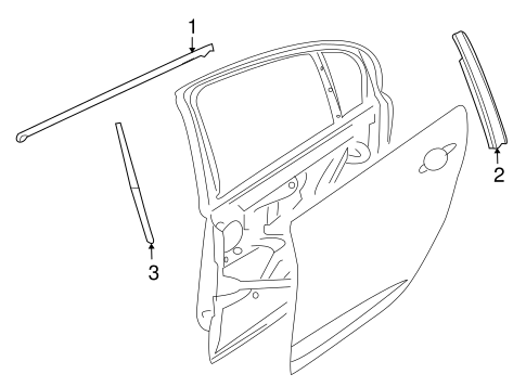 Exterior Trim - Rear Door for 2009 Pontiac G8 #0