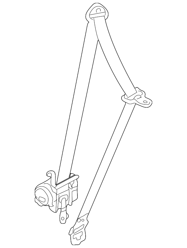 8888026600TI Seat Belt Assembly 20012004 Hyundai Santa Fe World OEM Parts Hyundai